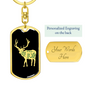 Capture The Wild Side Hunter'S Keychain Gift Stainless Steel or 18k Gold Dog Tag Keyring-Express Your Love Gifts