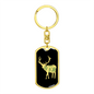 Capture The Wild Side Hunter'S Keychain Gift Stainless Steel or 18k Gold Dog Tag Keyring-Express Your Love Gifts
