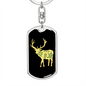 Capture The Wild Side Hunter'S Keychain Gift Stainless Steel or 18k Gold Dog Tag Keyring-Express Your Love Gifts