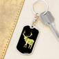 Capture The Wild Side Hunter'S Keychain Gift Stainless Steel or 18k Gold Dog Tag Keyring-Express Your Love Gifts