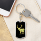 Capture The Wild Side Hunter'S Keychain Gift Stainless Steel or 18k Gold Dog Tag Keyring-Express Your Love Gifts