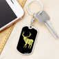 Capture The Wild Side Hunter'S Keychain Gift Stainless Steel or 18k Gold Dog Tag Keyring-Express Your Love Gifts