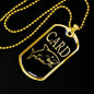 Card Shark Dog Tag Stainless Steel or 18k Gold 24" Chain-Express Your Love Gifts