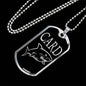 Card Shark Dog Tag Stainless Steel or 18k Gold 24" Chain-Express Your Love Gifts