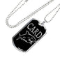 Card Shark Dog Tag Stainless Steel or 18k Gold 24" Chain-Express Your Love Gifts