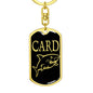 Card Shark Keychain Dog Tag Stainless Steel or 18k Gold-Express Your Love Gifts