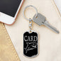Card Shark Keychain Dog Tag Stainless Steel or 18k Gold-Express Your Love Gifts