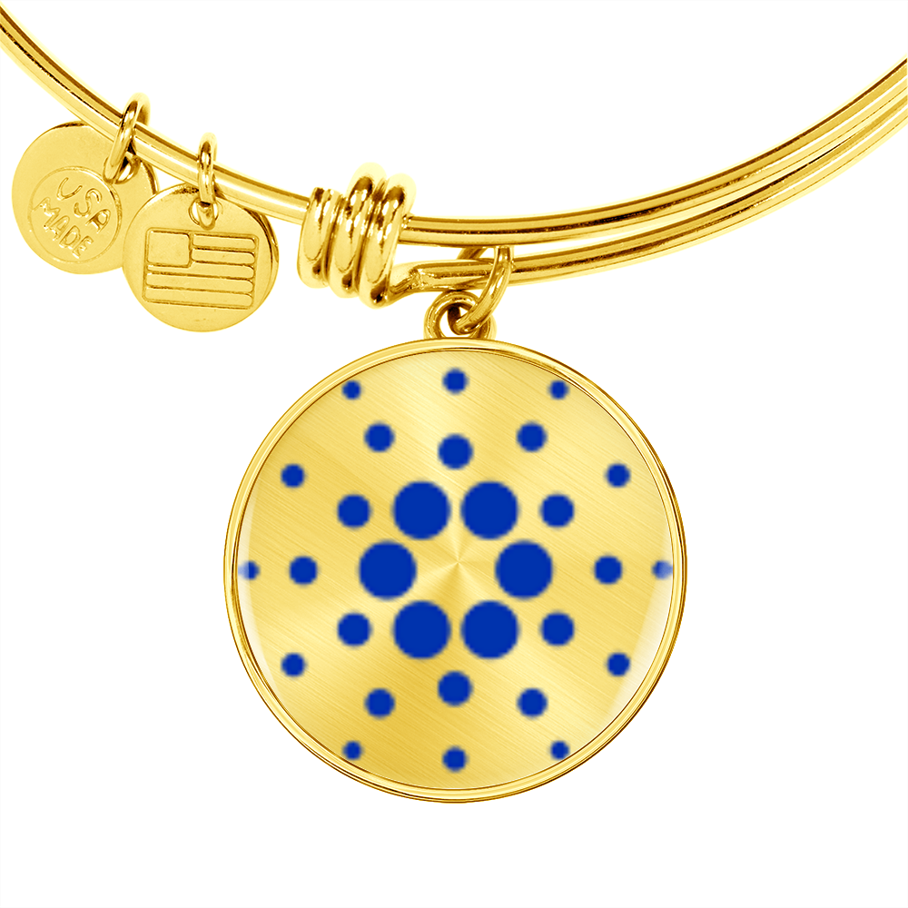 Cardano (ADA) Bracelet Stainless Steel or 18k Gold Circle Bangle-Express Your Love Gifts