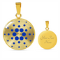 Cardano (ADA) Circle Necklace Stainless Steel or 18k Gold 18-22"-Express Your Love Gifts