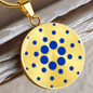 Cardano (ADA) Circle Necklace Stainless Steel or 18k Gold 18-22"-Express Your Love Gifts