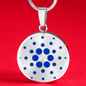 Cardano (ADA) Circle Necklace Stainless Steel or 18k Gold 18-22"-Express Your Love Gifts