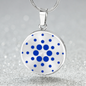 Cardano (ADA) Circle Necklace Stainless Steel or 18k Gold 18-22"-Express Your Love Gifts