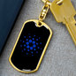 Cardano (ADA) Crypto Cryptocurrency Keychain Stainless Steel or 18k Gold Dog Tag Keyring-Express Your Love Gifts