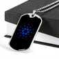 Cardano (ADA) Crypto Necklace Stainless Steel or 18k Gold Dog Tag 24" Chain-Express Your Love Gifts