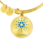 Cardano Black Bracelet Stainless Steel or 18k Gold Circle Bangle-Express Your Love Gifts