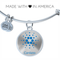 Cardano Black Bracelet Stainless Steel or 18k Gold Circle Bangle-Express Your Love Gifts