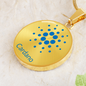 Cardano Black Circle Necklace Stainless Steel or 18k Gold 18-22"-Express Your Love Gifts