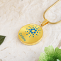 Cardano Black Circle Necklace Stainless Steel or 18k Gold 18-22"-Express Your Love Gifts