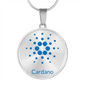 Cardano Black Circle Necklace Stainless Steel or 18k Gold 18-22"-Express Your Love Gifts