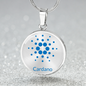 Cardano Black Circle Necklace Stainless Steel or 18k Gold 18-22"-Express Your Love Gifts