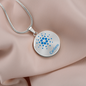 Cardano Black Circle Necklace Stainless Steel or 18k Gold 18-22"-Express Your Love Gifts