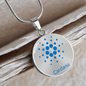 Cardano Black Circle Necklace Stainless Steel or 18k Gold 18-22"-Express Your Love Gifts