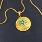 Cardano Black Circle Necklace Stainless Steel or 18k Gold 18-22"-Express Your Love Gifts