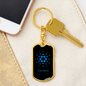 Cardano Blue Crypto Cryptocurrency Keychain Stainless Steel or 18k Gold Dog Tag Keyring-Express Your Love Gifts