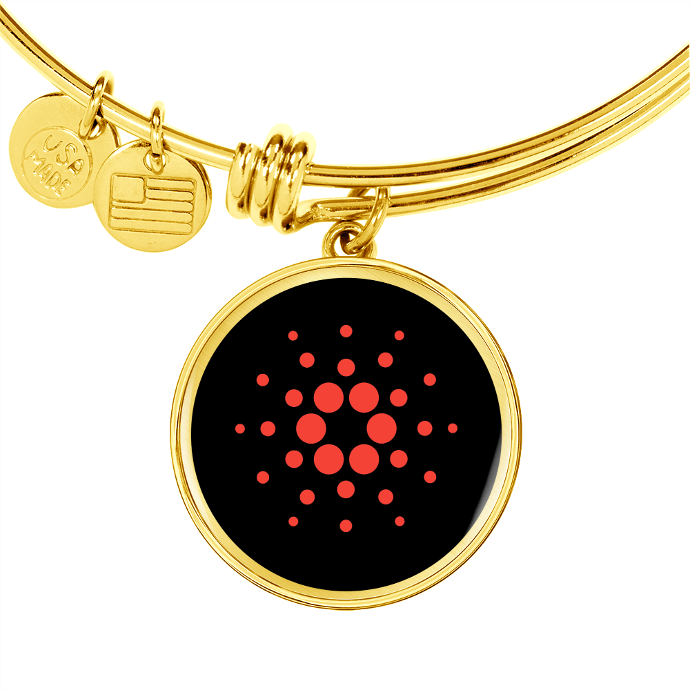 Cardano Crypto Necklace Bracelet Stainless Steel or 18k Gold Circle Bangle-Express Your Love Gifts
