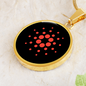 Cardano Crypto Necklace Circle Necklace Stainless Steel or 18k Gold 18-22"-Express Your Love Gifts
