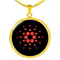 Cardano Crypto Necklace Circle Necklace Stainless Steel or 18k Gold 18-22"-Express Your Love Gifts
