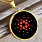 Cardano Crypto Necklace Circle Necklace Stainless Steel or 18k Gold 18-22"-Express Your Love Gifts