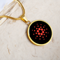 Cardano Crypto Necklace Circle Necklace Stainless Steel or 18k Gold 18-22"-Express Your Love Gifts
