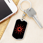 Cardano Red Keychain Stainless Steel or 18k Gold Dog Tag Keyring-Express Your Love Gifts
