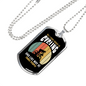 CAre Only Is Cycling Necklace Stainless Steel or 18k Gold Dog Tag 24"-Express Your Love Gifts