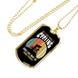 CAre Only Is Cycling Necklace Stainless Steel or 18k Gold Dog Tag 24"-Express Your Love Gifts