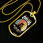 CAre Only Is Cycling Necklace Stainless Steel or 18k Gold Dog Tag 24"-Express Your Love Gifts