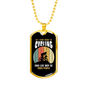 CAre Only Is Cycling Necklace Stainless Steel or 18k Gold Dog Tag 24"-Express Your Love Gifts