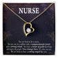 Caring Angel Nurse Healthcare Medical Worker Nurse Appreciation Gift Forever Necklace w Message Card-Express Your Love Gifts