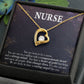 Caring Angel Nurse Healthcare Medical Worker Nurse Appreciation Gift Forever Necklace w Message Card-Express Your Love Gifts