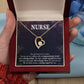 Caring Angel Nurse Healthcare Medical Worker Nurse Appreciation Gift Forever Necklace w Message Card-Express Your Love Gifts
