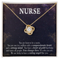 Caring Angel Nurse Healthcare Medical Worker Nurse Appreciation Gift Infinity Knot Necklace Message Card-Express Your Love Gifts