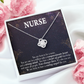 Caring Angel Nurse Healthcare Medical Worker Nurse Appreciation Gift Infinity Knot Necklace Message Card-Express Your Love Gifts