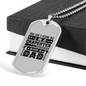 Carpenter Dad Not Afraid Woodworker Dog Tag Stainless Steel or 18k Gold W 24"-Express Your Love Gifts