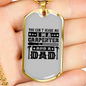 Carpenter Dad Not Afraid Woodworker Dog Tag Stainless Steel or 18k Gold W 24"-Express Your Love Gifts