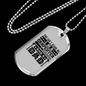 Carpenter Dad Not Afraid Woodworker Dog Tag Stainless Steel or 18k Gold W 24"-Express Your Love Gifts