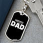 Carpenter Dad Swivel Keychain Woodworker Dog Tag Stainless Steel or 18k Gold-Express Your Love Gifts