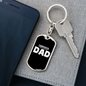 Carpenter Dad Swivel Keychain Woodworker Dog Tag Stainless Steel or 18k Gold-Express Your Love Gifts