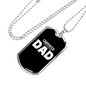 Carpenter Dad Woodworker Dog Tag Stainless Steel or 18k Gold W 24"-Express Your Love Gifts