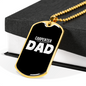 Carpenter Dad Woodworker Dog Tag Stainless Steel or 18k Gold W 24"-Express Your Love Gifts